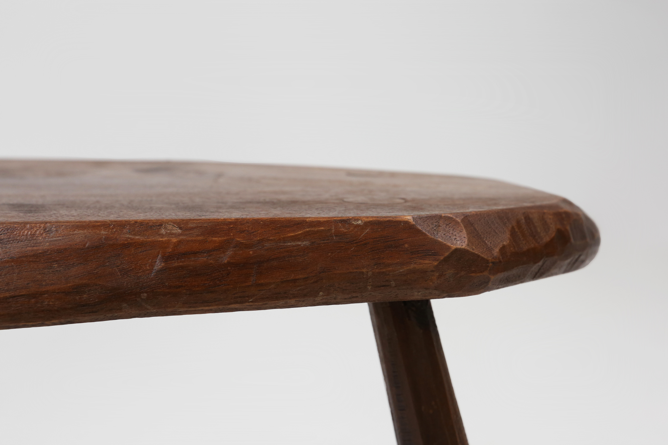 Mid-century Wabi Sabi stool or side table in oak, France ca. 1850thumbnail